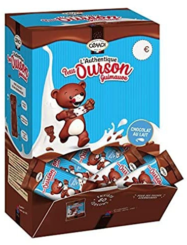 Cémoi - Distributeur L’Authentique Petit Ourson Guimauve, Chocolat au Lait – Fabriqué en France, 80 Pièces (920 kg)