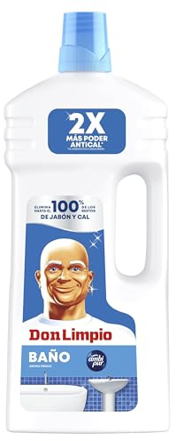 DON LIMPIO Baño Limpiador Liquido, Producto de limpieza para Baño Con Tecnología Antigoteo, Elimina el 100 por ciento de los Restos de Jabon, 1.3 L (Paquete de 1)