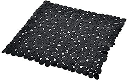 douceur d'intérieur, Fond de Douche (52 x 52 cm) Vitamine Sdb Noir, PVC Uni