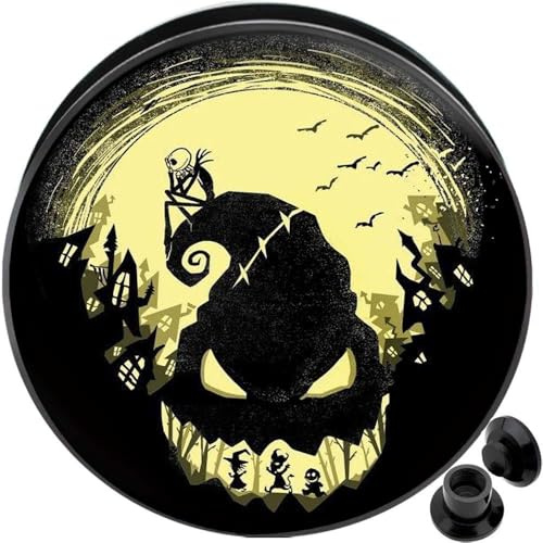 MoDTanOiz 00 Gauge Gauges 00g 10mm Ear Plugs Plug Weight Flesh Tunnels Tunnel Streching Ears Double Flare 2g 0g 0 00 1/2 Steel Stone Wood Earrings Silicone Men Women Black 00g 10mm