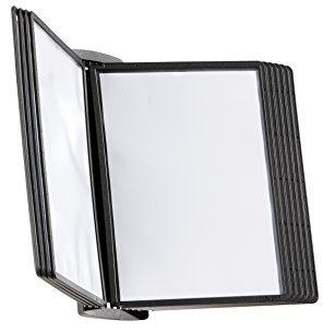 Durable Wand-Sichttafelsystem Sherpa Style Wall, mit 10 Sichttafeln A4, schwarz, 585401