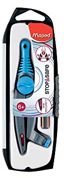 Maped 192611 Zirkelkasten Stop & Safe mit Adapterring, 10er Display