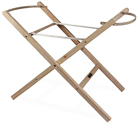 Clair de Lune Klappbarer Babykorbständer aus Holz, Natur