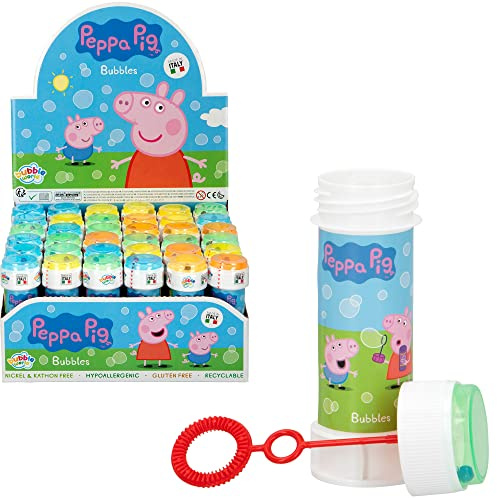 Dulcop Espositore da 36 Tubi Bolle di Sapone Peppa Pig