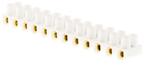 Zenitech - Barrette 12 plots section 4mm² - Blanc