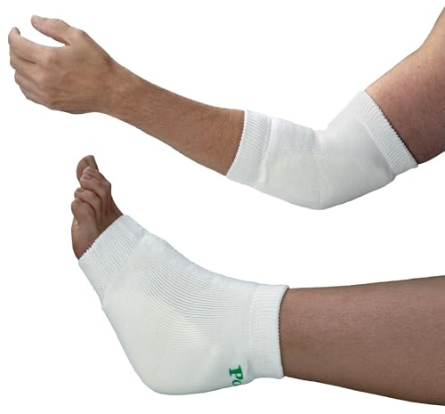 TIDI 6224L Posey Heel and Elbow Protectors with Foam Pads ― Large ― White ― One Pair of Heel and Elbow Protectors for Protection Against Abrasions ― Home Healthcare ― Medical Supplies