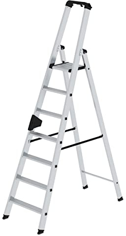 Industrie-Aluminium-Stehleiter einseitig begehbar 1x7 Stufen