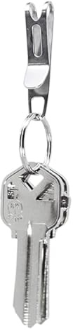 KeySmart Nano Clip - Keychain Holder with Pocket Clip - Secure Your Keychain, Eliminates Bulging (Stainless Steel, 1 Pack)