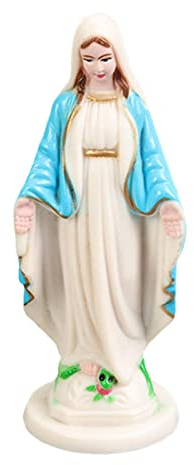 Facynde Jungfrau Maria Figur Kunststoff Christliches Mutter Deko Figur Mutter Gottes Maria Notre Lourdes