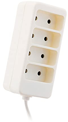 Bloc multiprise 4 Prises 6A 2P - Blanc - Zenitech