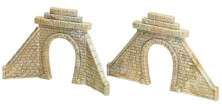 FALLER 272575 - 2 Tunnelportale 1 gleisig, (für Dampf- und Oberleitungsbetrieb), Weiß