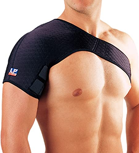 LP SUPPORT 538CP Schulterbandage - atmungsaktiver Schulterschutz aus der Extreme Serie, Größe:M, Farbe:schwarz