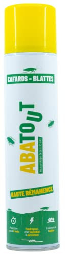 ABATOUT - Laque Anti-Cafards et Blattes - Contre les Rampants Nuisibles - Valve Mini-Jet - Précision - 300 ml