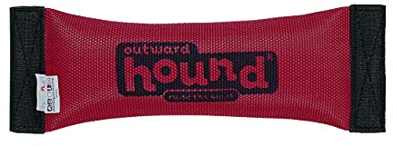 Outward Hound Kyjen 30005 Firehose Squeak N 'Fetch Perro Juguetes Squeak Y Fetch Juguete, Grande, Color Rojo