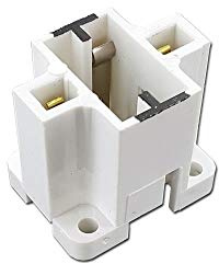 Leviton Gx23, Gx23-2 Base, 2-Pin, Compact Fluorescent Lampholder, 26720-400, White