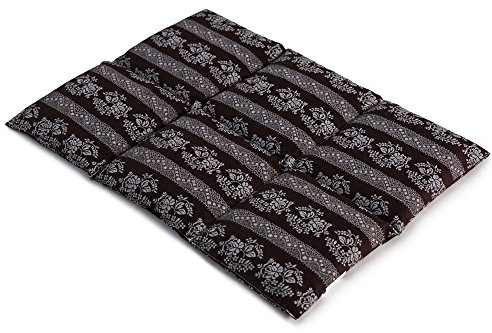 Coussin aux grains d'épeautre biologique 40x30 - Coussin chauffant pour le dos ... - Bouillotte sèche - Compresse chaude ou froide (6 compartiments; Design: brun à fleurs)