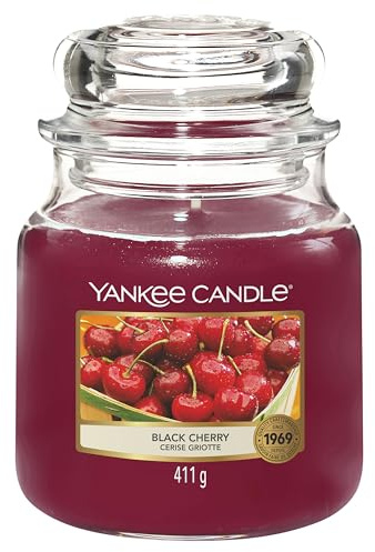 Yankee Candle Candela profumata in giara media | Amarena | Durata Fino a 75 Ore