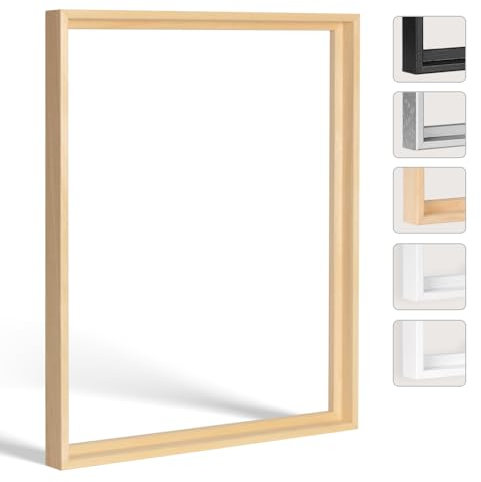 Bildershop-24 Schattenfugen - Rahmen LEMGO 25 x 25 cm Natur (unbehandelt)