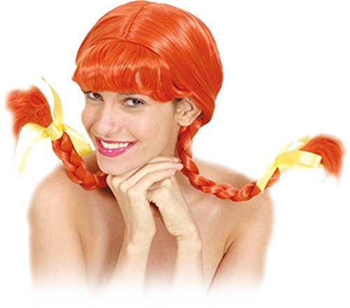Ciao PIPI Carrot-Hair Disguise Mädchen Damen Wig with moldable Braids