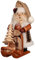 Räuchermännchen Weihnachtsmann mit Schlitten - 28,0 cm - Original Erzgebirge Räuchermann - Christian Ulbricht