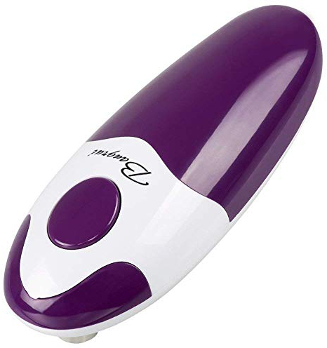 Electric Can Opener, Bangrui Safety One Touch Switch Cordless Automatic Can Opener, Electric Can Openers for Kitchen、Arthritis and Seniors, Best Kitchen Gadget for Almost All Size Can (Purple)