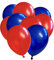 50 Luftballons Metallic - 27cm - Blau-Rot - Latex Luftballons für Geburtstage, Kindergeburtstage, Partys, Hochzeiten und Feste, Luft & Helium geeignet, EU Herstellung - Partyloon
