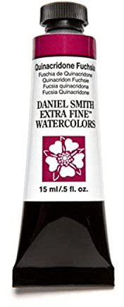 Daniel Smith Extra Fine Watercolor Paint, 15ml Tube, Quinacridone Fuchsia, 284600132, 0.5 Fl Oz (Pack of 1)