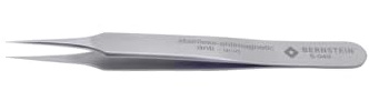 BERNSTEIN SMD-Pinzette 110mm Super-Spitz Rostfrei Antimagnetisch Mattpoliert, Säurebeständig, Präzisionspinzette für Elektronik & Modellbau