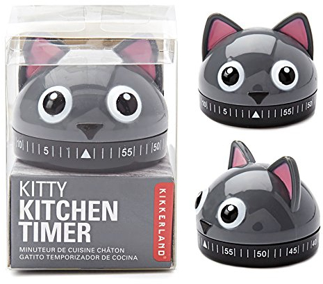 Kikkerland Küchentimer, Kunststoff, Grau, 6.17 x 6.07 x 4.99 cm