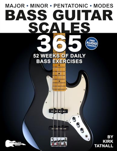 Bass Guitar Scales 365: 52 Weeks of Daily Bass Exercises—Major, Minor, Pentatonic & Modes. Plus, Real-World Applications for All Scales! (Music 365)