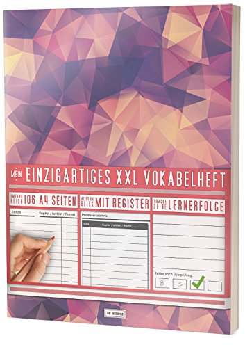 Mein Vokabelheft / 100+ Seiten, 2 Spalten, Register / Lernerfolge auf jeder Seite zum Abhaken / PR101 Blood Diamonds / DIN A4 Softcover