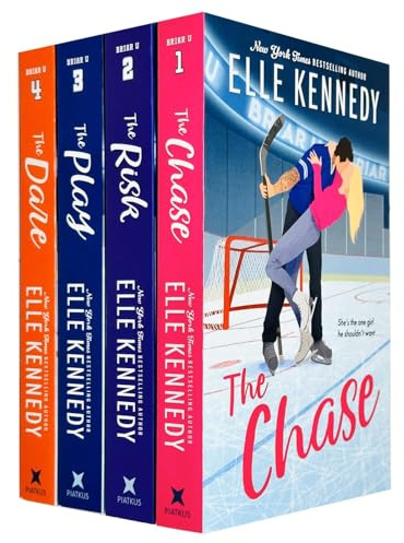 Briar U Series Books 1-4 Collection Set by Elle Kennedy (The Chase, The Risk, The Play & The Dare)