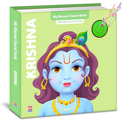 Krishna Mantra Sound and Story Book for kids ; India's First Mythology Shloka and Mantras Sound Book to Teach Indian Culture, Values Devotional ... Book for Toddlers, Preschoolers Early Readers