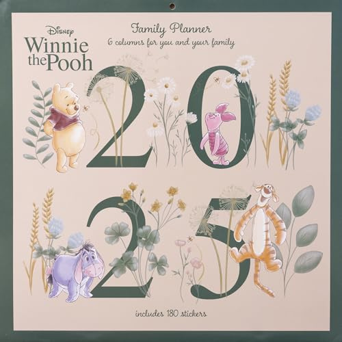 Winnie the Pooh 2025 - Planificador familiar (30 x 30 cm): 25001 (WINNIE THE POOH 2025 30X30 FAMILY PLANNER CALENDAR)