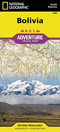 Bolivia Adventure Map by National Geographic – Waterproof Travel Map with Salar de Uyuni, La Paz, Lake Titicaca & National Parks – Foldable Road & ... Travel (National Geographic Adventure Map)