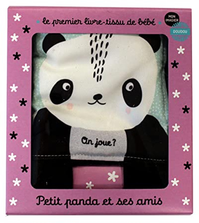 Mon imagier doudou - Petit panda et ses amis: Le premier livre en tissu de bébé