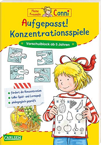 Conni Gelbe Reihe (Beschäftigungsbuch): Aufgepasst! Konzentrationsspiele: Vorschulblock ab 5 Jahren