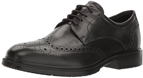 ECCO Lisbon Brogue Tie, Scarpe Stringate, Uomo, Nero, 48 EU