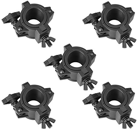 MOUNTAIN_ARK 5 Pack 33lb Stage Light Clamps for DJ Par Light Plastic O Clamp Truss Mount Hook Fit 1 1-1/2 2 OD Pipe