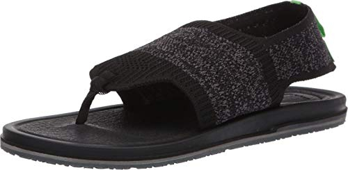 Sanuk Damen Yoga Sling 3 Knit Sandale, Schwarz, 36 EU