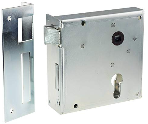 Schweres Rheinisches Kastenschloss PZ Dornmaß 80 Entfernung 55 Links auswärts mit Winkelblech