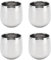 Xnferty 4 Edelstahl-Kaffeetassen, 200 Ml Kaffeetassen, Teetassen, Doppelwandige Camping-Kaffeetassen, Bruchsichere Tassen für Cappuccino Latte