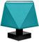 alfalux Tischlampe DIALN2TUD aus Holz Retro Nachttischlampe für Schlafzimmer Babyzimmer Wohnzimmer Kaffeetisch (Türkis)