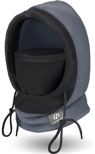 GXCROR Warme Fleece Sturmhaube Winddichte Skimaske Gesichtshaube Balaclava Motorrad Sturmhaube Winter Unisex