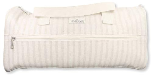 Frida's Wollhaus Scheepjes - Bolsa de punto (45 x 16,5 x 19,5 cm, diseño a rayas, color beige)