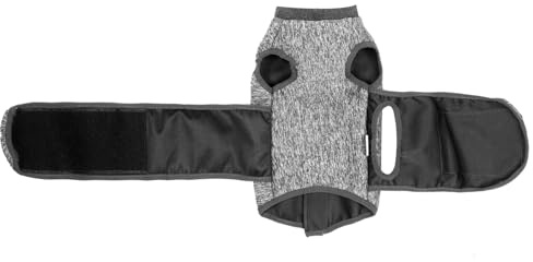 YolieraArt - Chaleco calmante para la ansiedad para mascotas, chaqueta de trueno para gatos y perros, chaqueta calmante envolvente envolvente para abrazar, chaleco calmante para mascotas (gris, L)