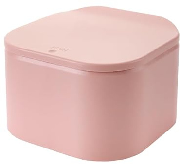 Desktop press type pop-up lid Scandinavian small rubbish bin small covered living room table mini office desk coffee table desktop rubbish bin (pink)