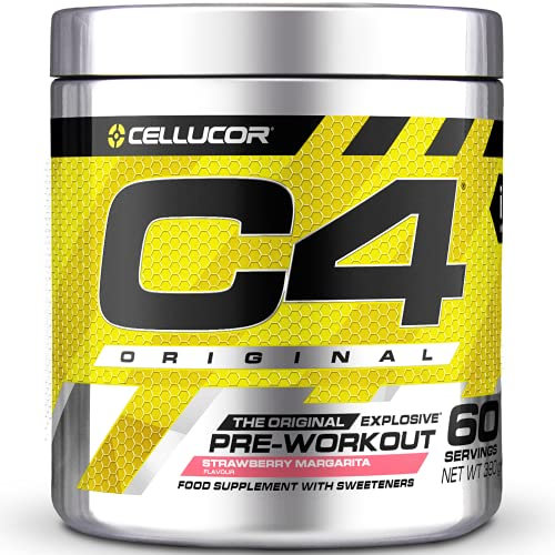 C4 Original Beta Alanine Sports Nutrition Bulk Pre Workout Powder for Men & Women | Best Pre-Workout Energy Drink Supplements | Creatine Monohydrate | Strawberry Margarita | 60 Servings