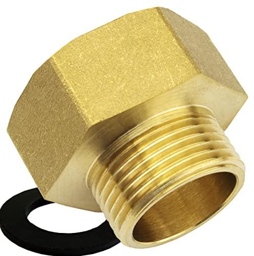 SHYNE Reductor de 1/4 a 1/2 pulgada hecha de latón robusto y resistente a la oxidación de la conexión de la boquilla de la tubería