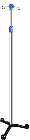 GZD Dialysis Bag Holder,Portable Retractable IV Pole Stand,Stainless Steel Drip Stand for Elderly Home Care,Hospital And Clinic,4